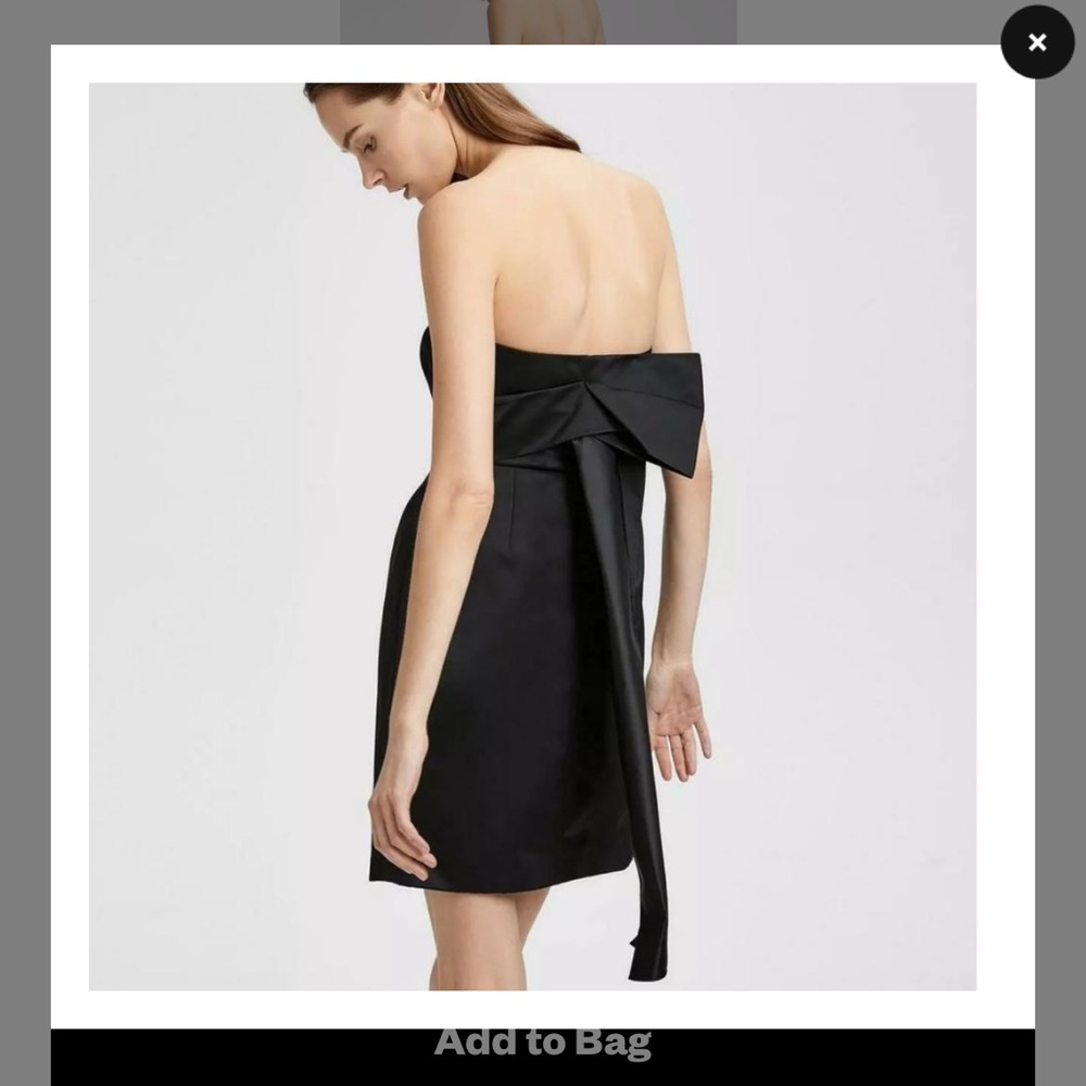 Black strapless theory dress